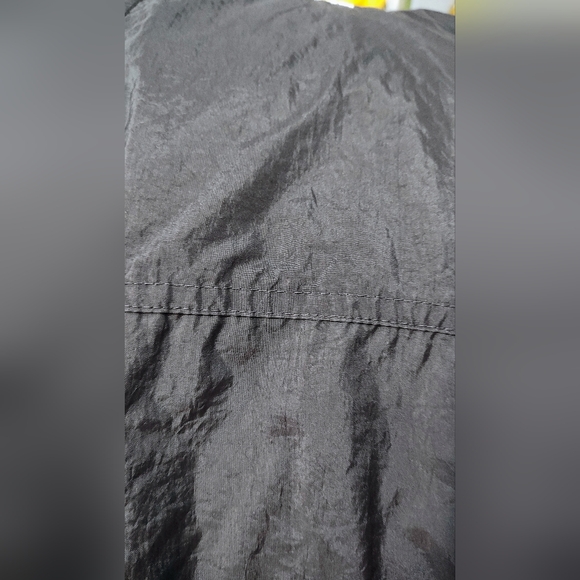 Adidas Vintage Men's Black Windbreaker with White Stripes. - Picture 7 of 12